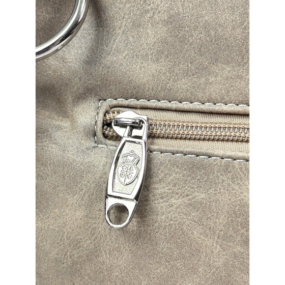 Fleur De Lis Rhinestone Leather Purse Embossed Tan Brown Shoulder Bag Western - Picture 4 of 16